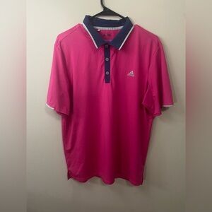 Adidas Men's Pink Polo Shirt Size Medium.in excellent condition